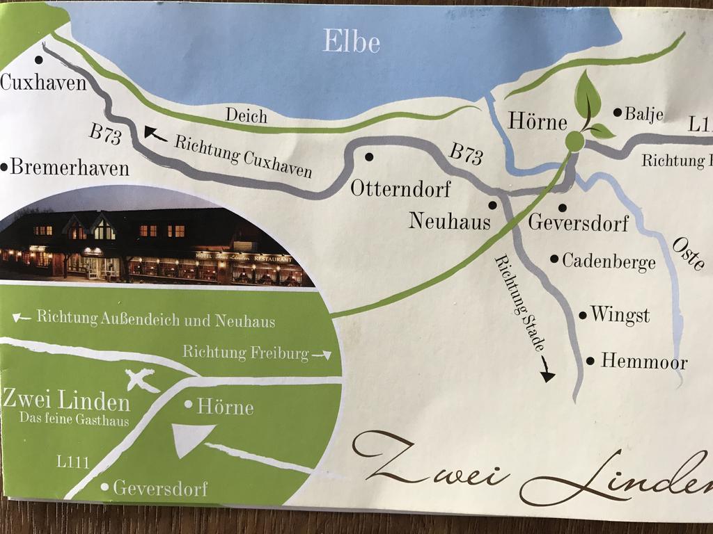 Hotel Zwei Linden - Links Der Elbe - Niedersachsen Balje Exterior photo